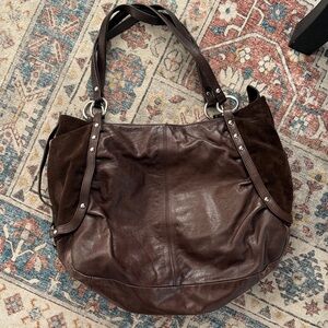 Brown Leather Shoulder Bag - Women